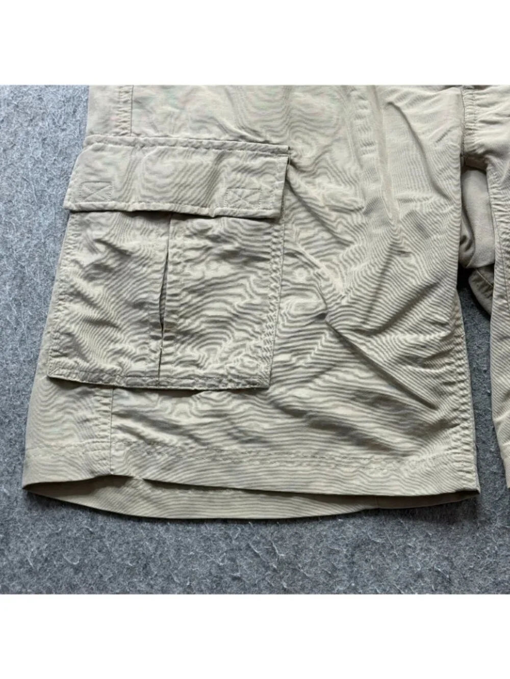 North Face Cargo Shorts Men L Khaki Beige Belted Nylon 10